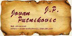 Jovan Putniković vizit kartica